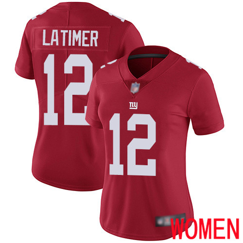 Women New York Giants 12 Cody Latimer Red Limited Red Inverted Legend Football NFL Jersey